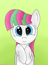 Size: 3016x4032 | Tagged: safe, artist:rainbowšpekgs, character:blossomforth, species:pegasus, species:pony, adorable face, adoraforth, bust, cute, female, happy, high res, mare, portrait, simple background, smiling, solo