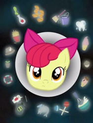 Size: 1536x2048 | Tagged: safe, artist:caldercloud, character:apple bloom, episode:bloom and gloom, g4, my little pony: friendship is magic, cutie mark, female, solo