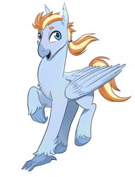 Size: 1362x1775 | Tagged: safe, artist:draw3, oc, oc only, species:classical hippogriff, species:hippogriff, hippogriff oc, simple background, solo, wings