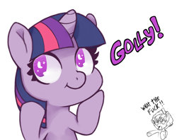 Size: 1802x1426 | Tagged: safe, artist:wild-thunder06, character:cozy glow, character:twilight sparkle, cute, eye sparkles, female, filly, filly twilight sparkle, golly, no pupils, simple background, twiabetes, vuldorable, vulgar, white background, wingding eyes, younger