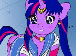 Size: 4050x3000 | Tagged: safe, artist:platypus in a can, character:twilight sparkle, female, high res, sailor moon, sailor moon redraw meme, serena tsukino, solo, tsukino usagi