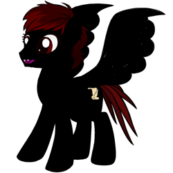 Size: 1024x1024 | Tagged: safe, artist:titus16s, oc, species:pegasus, species:pony, red and black oc, simple background, transparent background