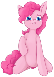 Size: 1026x1438 | Tagged: safe, artist:wild-thunder06, character:pinkie pie, species:earth pony, species:pony, blue eyes, female, lip bite, looking at you, mare, sexy, solo