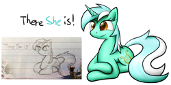 Size: 1764x883 | Tagged: safe, artist:papersurgery, artist:sheeppony, character:lyra heartstrings, species:pony, species:unicorn, female, prone, solo