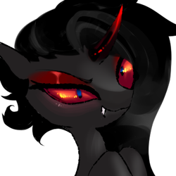 Size: 360x360 | Tagged: safe, artist:minty--fresh, oc, oc only, species:changeling, changeling oc, profile picture, simple background, solo, transparent background