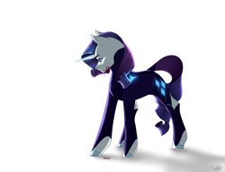 Size: 3252x2500 | Tagged: safe, artist:coffeez, character:rarity, species:pony, species:unicorn, armor, blood, female, light, solo