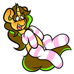 Size: 3500x3500 | Tagged: safe, artist:theawkwarddork, oc, oc:awkward dork, species:pony, species:unicorn, absurd resolution, blushing, clothing, floating, freckles, heart eyes, open mouth, simple background, smiling, socks, solo, transparent background, wingding eyes