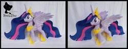 Size: 1280x494 | Tagged: safe, artist:wollyshop, character:twilight sparkle, character:twilight sparkle (alicorn), species:alicorn, species:pony, episode:the last problem, g4, my little pony: friendship is magic, crown, embroidery, flowing mane, irl, jewelry, photo, picture, plushie, princess twilight 2.0, regalia, solo, sparkles, sparkling mane