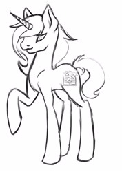 Size: 2894x4093 | Tagged: safe, artist:sugar lollipop, oc, oc only, oc:black-star, species:pony, species:unicorn, androgynous, androgynous male, black and white, children of:dobleface, children of:mist, cute, grayscale, male, monochrome, reference sheet, simple background, sketch, sketch dump, solo