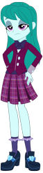 Size: 320x1290 | Tagged: safe, artist:maretrick, character:cold forecast, species:eqg human, equestria girls:friendship games, g4, my little pony: equestria girls, my little pony:equestria girls, clothing, crystal prep academy uniform, female, pleated skirt, school uniform, simple background, skirt, solo, transparent background, vector