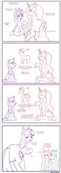 Size: 1000x2821 | Tagged: safe, alternate version, artist:wild-thunder06, character:princess celestia, character:princess luna, character:twilight sparkle, species:alicorn, species:pony, g4, butt, comic, female, huge butt, large butt, royal sisters, siblings, sisters, spanish, sunbutt, the ass was fat