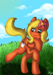 Size: 2894x4093 | Tagged: safe, artist:sugar lollipop, oc, oc only, oc:whistle blossom, species:pegasus, species:pony, g4, complex background, cute, digital art, digital painting, female, flower, flower in hair, pegasus oc, request, requested art, smiling, smug, whistlebetes, wings
