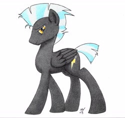 Size: 5244x4980 | Tagged: safe, artist:philo5, character:thunderlane, species:pegasus, species:pony, g4, looking at you, male, solo, stallion, traditional art