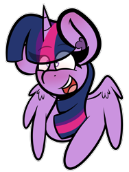 Size: 3000x4000 | Tagged: safe, artist:theawkwarddork, character:twilight sparkle, species:alicorn, species:pony, g4, blushing, ear fluff, eye clipping through hair, female, heart eyes, simple background, smiling, solo, sticker, transparent background, wingding eyes