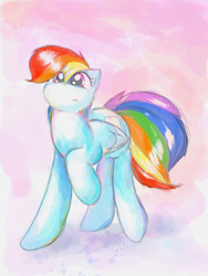 Size: 2122x2829 | Tagged: safe, artist:papersurgery, character:rainbow dash, species:pegasus, species:pony, g4, abstract background, female, solo