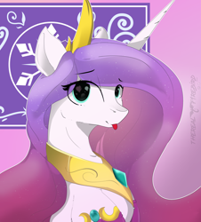 Size: 1542x1702 | Tagged: safe, artist:therealf1rebird, character:princess flurry heart, species:alicorn, species:pony, g4, clothing, crystal empire, cute, female, flag, horn, looking at you, socks, solo, tongue out