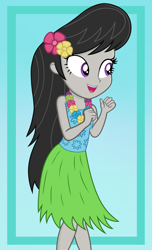 Size: 2500x4100 | Tagged: safe, artist:daarkenn, character:octavia melody, species:eqg human, g4, my little pony:equestria girls, clothing, female, flower, flower in hair, grass skirt, hula, lei, skirt, solo