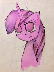 Size: 2658x3544 | Tagged: safe, artist:papersurgery, character:twilight sparkle, species:pony, g4, bust, female, solo