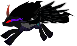 Size: 1024x619 | Tagged: safe, artist:frownfactory, artist:venjix5, character:king sombra, character:pony of shadows, character:tempest shadow, species:alicorn, species:pony, species:unicorn, g4, alicornified, armor, blank eyes, colored horn, corrupted, curved horn, disembodied horn, eye scar, female, flying, glowing scar, horn, mare, oh no, possessed, race swap, red eyes, running, scar, simple background, solo, sombra eyes, sombra's horn, spread wings, tempest gets her horn back, tempest gets her wings, tempest gets her wings back, tempest gets wings, tempest with sombra's horn, tempesticorn, transparent background, well shit, wings, xk-class end-of-the-world scenario
