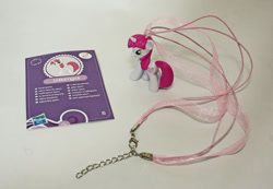 Size: 570x395 | Tagged: safe, artist:butterscotch25, character:lovestruck, collector card, irl, necklace, photo, toy