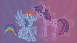 Size: 1920x1080 | Tagged: safe, artist:lostzilla, character:rainbow dash, character:twilight sparkle, ship:twidash, compilation, fanfic, female, kissing, lesbian, shipping, text