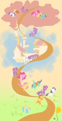 Size: 1024x1980 | Tagged: safe, artist:chung-sae, character:applejack, character:fluttershy, character:pinkie pie, character:rainbow dash, character:rarity, character:twilight sparkle, character:twilight sparkle (alicorn), species:alicorn, species:pony, canterlot, female, mane six, mare, pointy ponies, present