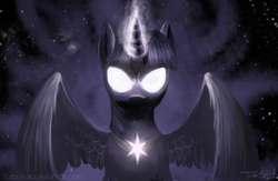 Size: 3900x2550 | Tagged: safe, artist:turbosolid, character:twilight sparkle, character:twilight sparkle (alicorn), species:alicorn, species:pony, avatar state, avatar the last airbender, female, glowing eyes, magic, mare