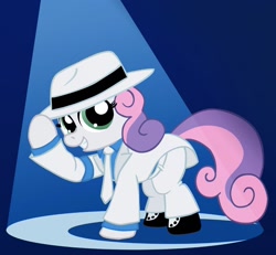 Size: 1300x1200 | Tagged: safe, artist:tranquilmind, character:sweetie belle, female, michael jackson, smooth criminal, solo