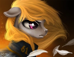 Size: 720x551 | Tagged: safe, artist:paintedhoofprints, oc, oc only, fallout equestria, commission, portrait, solo