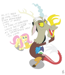 Size: 2000x2304 | Tagged: safe, artist:carnifex, artist:falord, character:discord, character:fluttershy