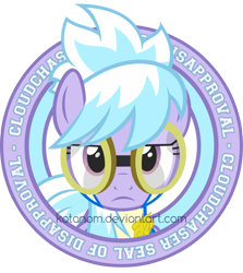 Size: 1500x1685 | Tagged: safe, artist:kotanom, artist:thatsgrotesque, character:cloudchaser, approval, goggles, seal, simple background, transparent background, vector