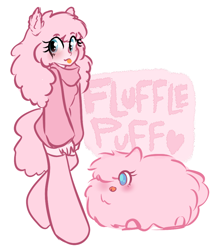 Size: 818x932 | Tagged: safe, artist:php9, oc, oc only, oc:fluffle puff, species:anthro, species:unguligrade anthro, clothing, fluffy, human facial structure, stockings, tongue out
