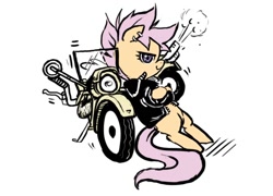 Size: 1000x720 | Tagged: safe, artist:myslipox, character:scootaloo, motorcycle