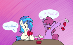 Size: 1368x840 | Tagged: safe, artist:phillnana, character:berry punch, character:berryshine, character:dj pon-3, character:vinyl scratch, card, go fish