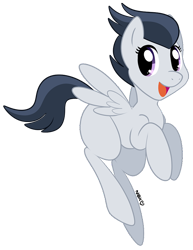 Size: 600x776 | Tagged: safe, artist:muzz, character:rumble, cute, flying, request, rule 63, solo, tumble