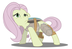 Size: 3724x2564 | Tagged: safe, artist:prozenconns, character:fluttershy, crossover, dovahkiin, dovahshy, female, simple background, skyrim, solo, the elder scrolls, transparent background