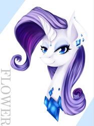 Size: 655x875 | Tagged: safe, artist:caramelflower, character:rarity, female, gem, solo
