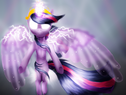 Size: 1600x1200 | Tagged: safe, artist:agussska, character:twilight sparkle, character:twilight sparkle (alicorn), species:alicorn, species:pony, female, glowing eyes, mare