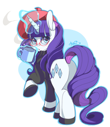 Size: 798x924 | Tagged: safe, artist:sugaryrainbow, character:rarity, species:pony, species:unicorn, beatnik rarity, beret, clothing, coffee, female, glasses, hat, magic, mare, plot, simple background, solo, sweater, transparent background