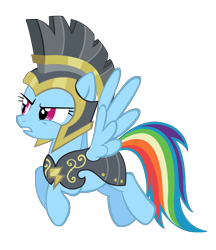 Size: 1822x2107 | Tagged: safe, artist:masterrottweiler, character:rainbow dash, episode:hearth's warming eve, g4, my little pony: friendship is magic, armor, commander hurricane, simple background, transparent background, vector