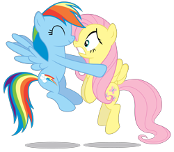 Size: 3600x3132 | Tagged: safe, artist:chubble-munch, character:fluttershy, character:rainbow dash, simple background, transparent background, vector