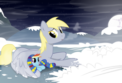 Size: 2200x1500 | Tagged: safe, artist:sotoco, character:derpy hooves, character:rainbow dash, filly, foal