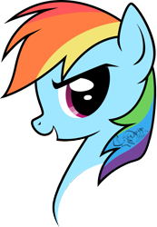 Size: 601x866 | Tagged: safe, artist:cosmicwaltz, character:rainbow dash, bust, female, open mouth, portrait, profile, simple background, solo, transparent background