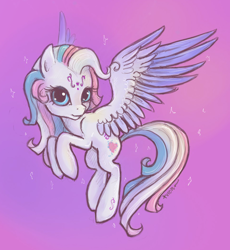 Size: 966x1049 | Tagged: safe, artist:turonie, character:star catcher, species:pegasus, species:pony, g3, female, flying, solo