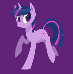 Size: 1099x1115 | Tagged: safe, artist:foxda, character:twilight sparkle, species:pony, species:unicorn, colored pupils, female, purple background, simple background, smiling, solo, starry eyes, wingding eyes