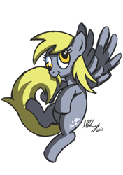 Size: 1748x2480 | Tagged: safe, artist:projectzuel, character:derpy hooves, species:pegasus, species:pony, female, mare, nom, solo