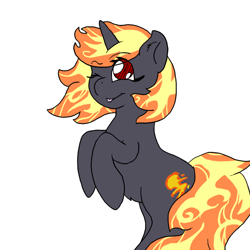 Size: 800x800 | Tagged: safe, artist:horseofpretense, oc, oc only, oc:incendia, species:pony, fanfic:antipodes, solo