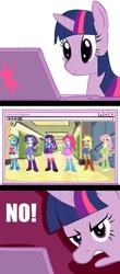 Size: 500x1140 | Tagged: dead source, safe, artist:jax5485, character:applejack, character:fluttershy, character:pinkie pie, character:rainbow dash, character:rarity, character:twilight sparkle, my little pony:equestria girls, computer, eqg promo pose set, equestria girls drama, laptop computer, mane six, no, op is a duck