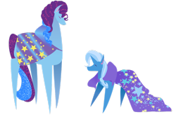 Size: 1024x724 | Tagged: safe, artist:kicked-in-teeth, character:trixie, species:pony, species:unicorn, g2, g4, cape, clothing, female, her majesty star, horn, lineless, mare, pointy ponies, simple background, transparent background