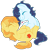 Size: 832x875 | Tagged: safe, artist:legalese, character:braeburn, character:soarin', species:earth pony, species:pegasus, species:pony, ship:soarburn, g4, chibi, cute, eyes closed, gay, heart, male, simple background, stallion